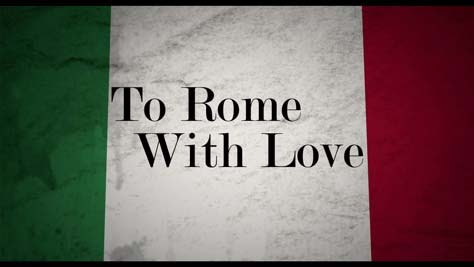 A Roma con amor, cartel con bandera