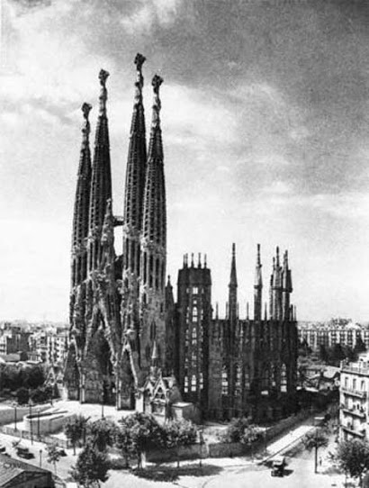 La Sagrada Familia, foto antigua