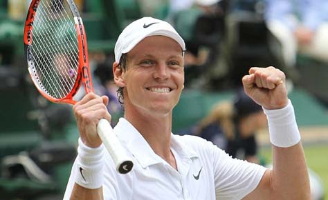 Tomas Berdych celebrando la victoria