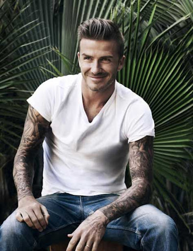 David Beckham, posando