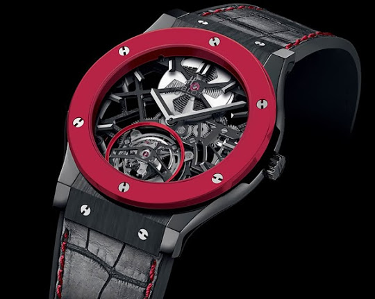 Hublot Red ‘n’ Black Skeleton Tourbillon