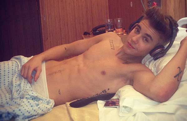 Justin Bieber desnudo