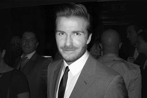 David Beckham, blanco y negro