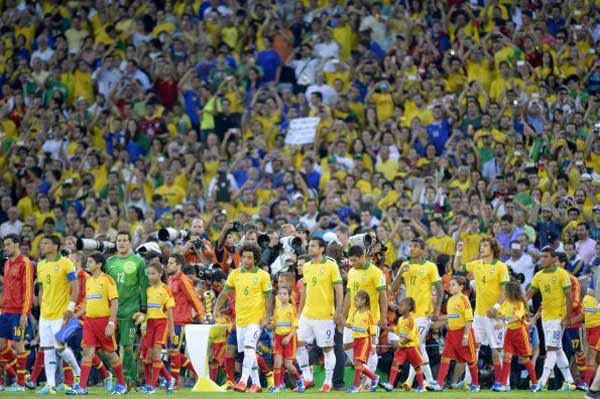 Previo partido, Brasil-España