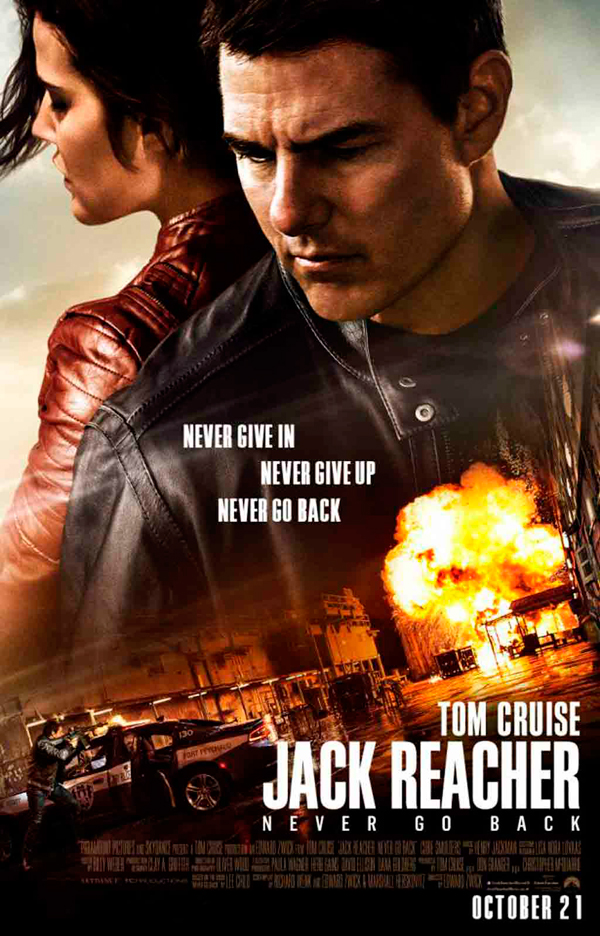 Cartel Jack Reacher: Nunca vuelvas atrás