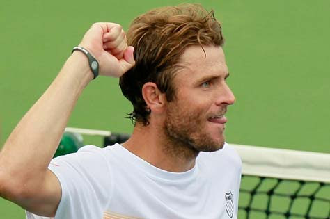 Mardy Fish celebrando una victoria