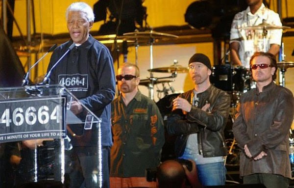 Discurso de Nelson Mandela en el concierto 46664 en Sudáfrica, con Bono, The Edge y Dave Stewart