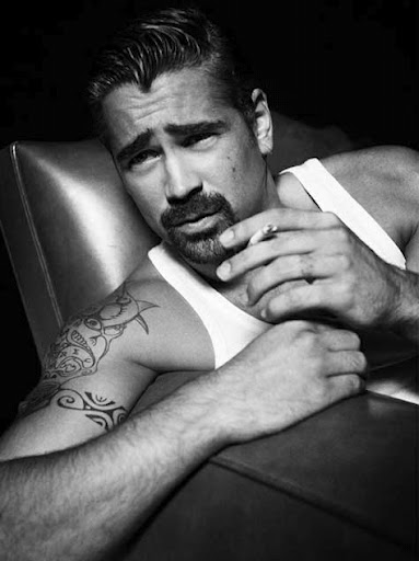 Colin Farrell, blanco y negro