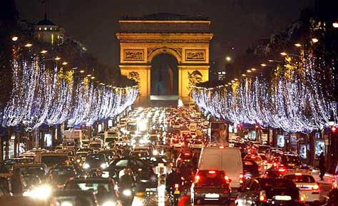 Campos Elíseos de París en Navidad