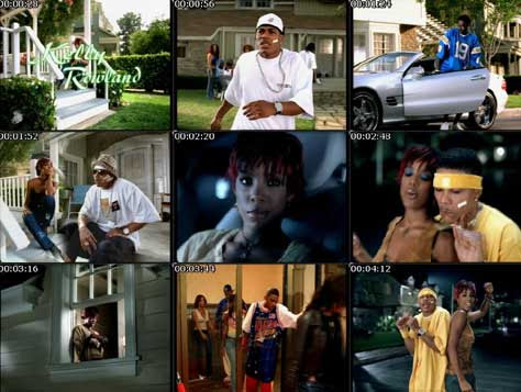 Nelly y Kelly Rowland en el videoclip de Dilemma