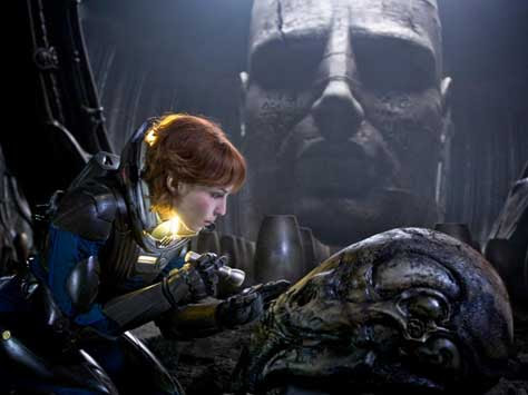 Prometheus, escena, Noomi Rapace