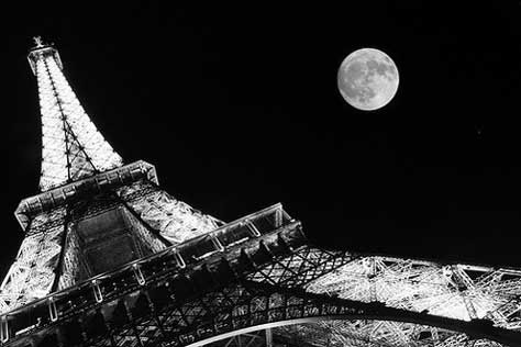 Tour Eiffel, con luna