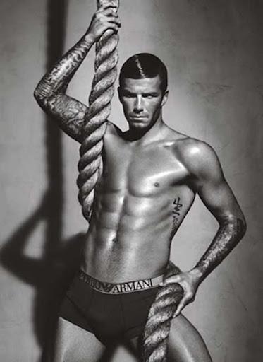 David Beckham, con ropa interior