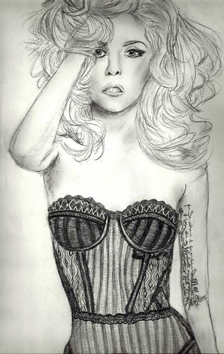 Lady Gaga, dibujo