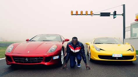 Usain Bolt, contra Ferrari