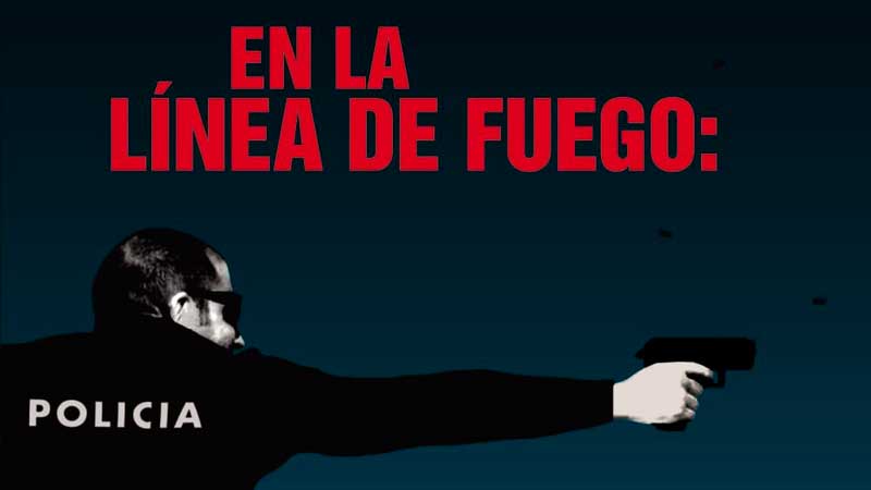 Detalle de la portada del libro 'En la línea de fuego: La realidad de los enfrentamientos armados'